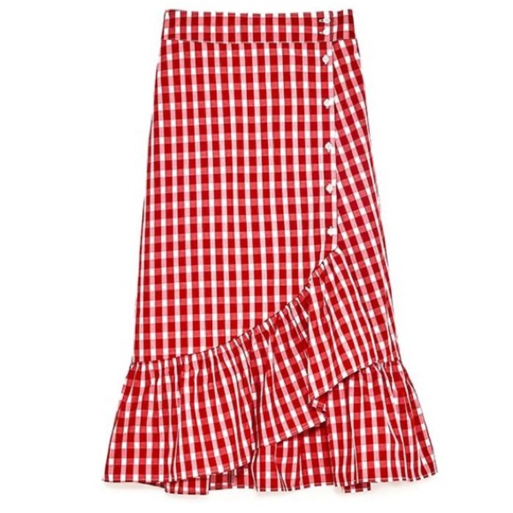 Zara gingham skirt - cotton size medium